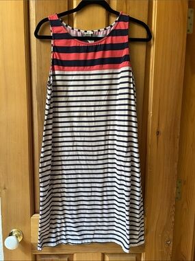 Tommy Bahama Pink and Navy Striped Sleeveless Dress